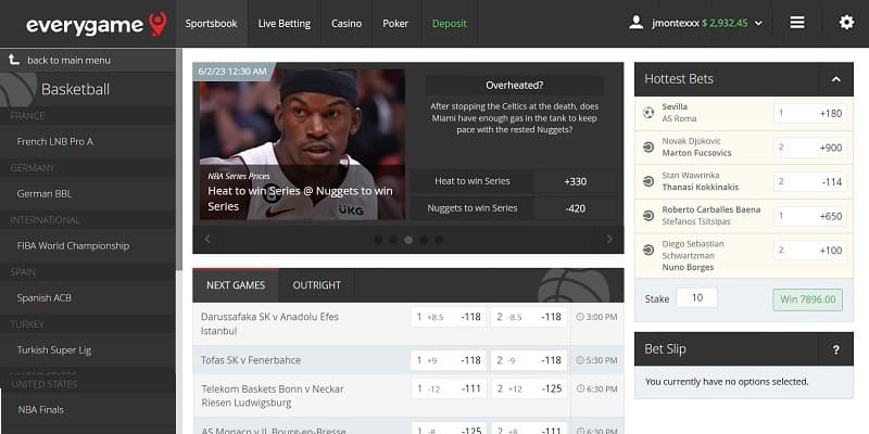 Everygame Casino nba