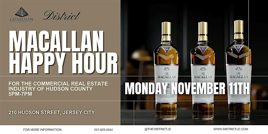 A Macallan Happy Hour for the Hudson County Commercial Real Estate Industry